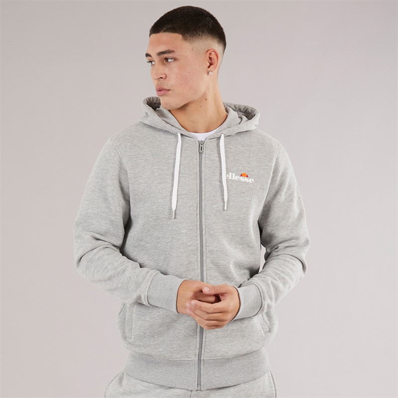 Ellesse Herren - Klemerio Kapuzenjacke mit durchgehendem Reißverschluss - Hellgrau Marl EZ30831/M/GRAU