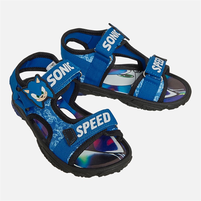 Boys Light Up Sports Sandals Blue