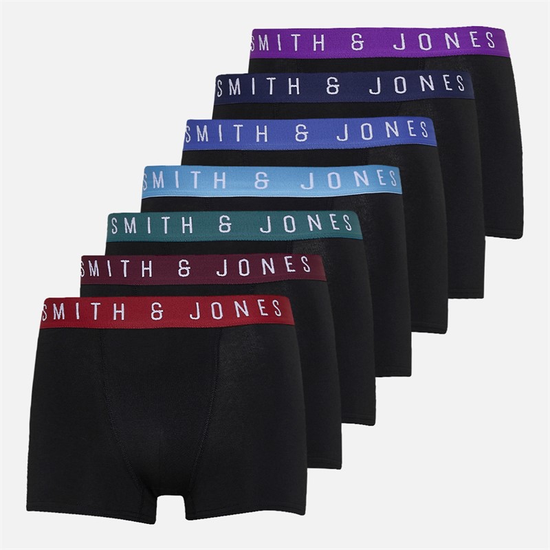 Mens Haxters Seven Pack Boxers Black