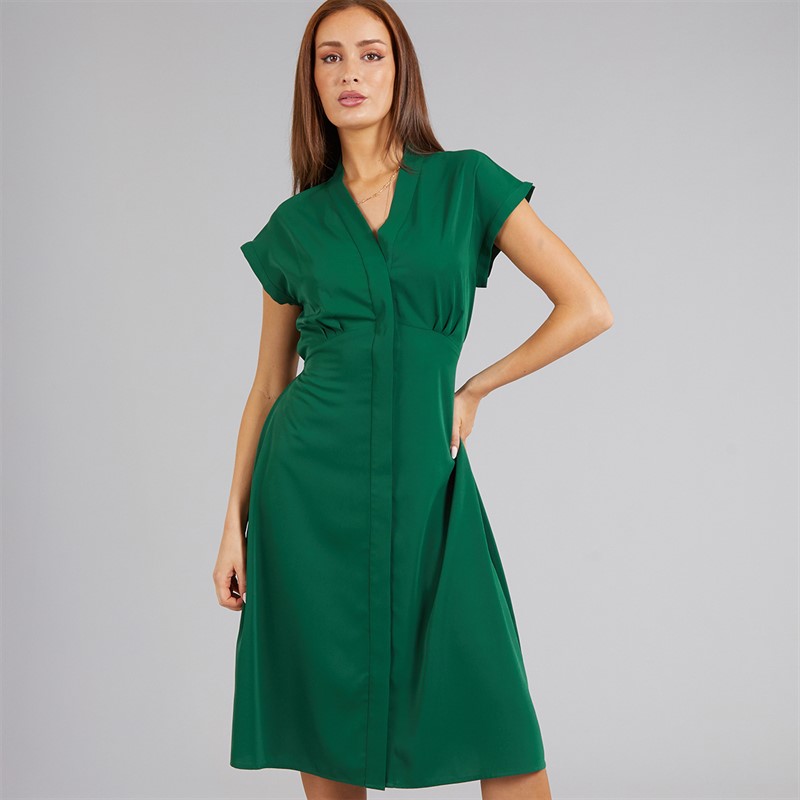 french connection emerald green dress Buy Womens Crepe V Neck Jade Style GS2834