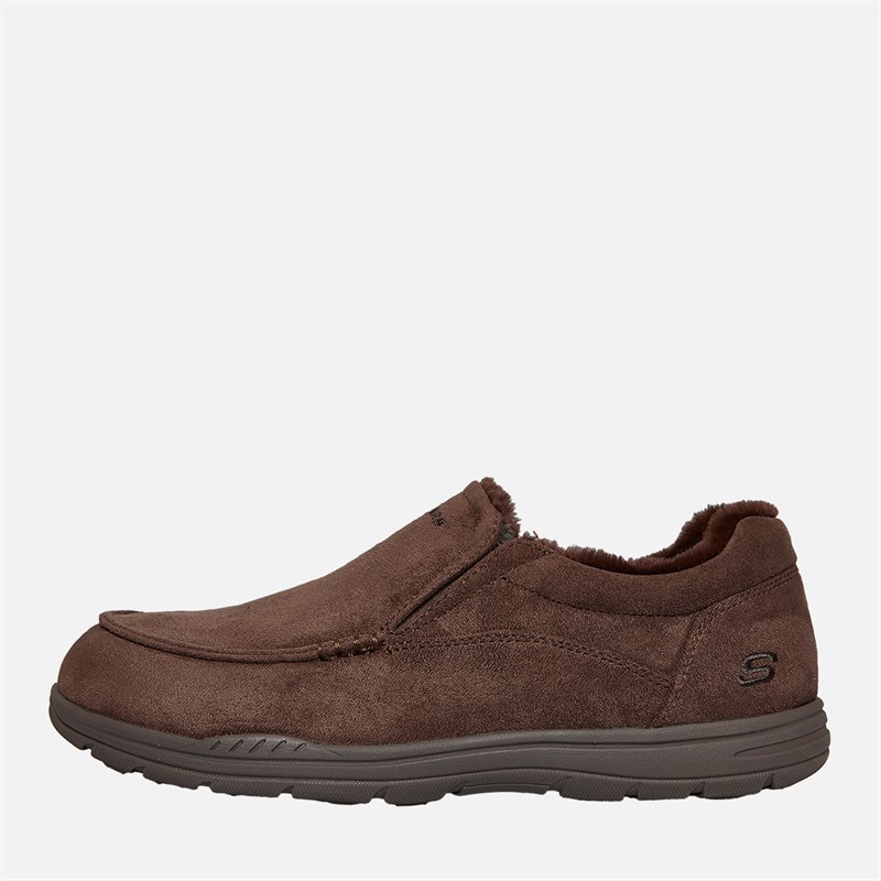 Expected X Larmen Moccasin Slippers Chocolate