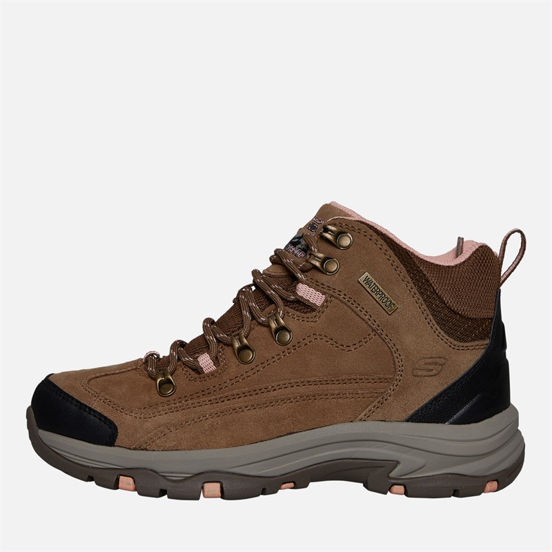 Trego Alpine Trail Waterproof Walking Boots Suede Light Coral Trim