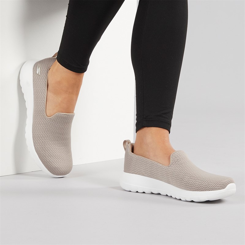 Go Walk Joy Jaylene Trainers Taupe White