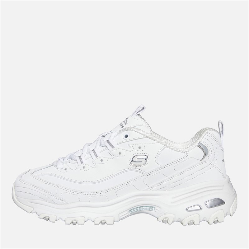 DLites Play On Trainers White Silver