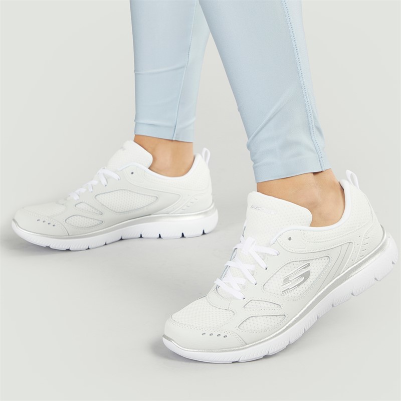 Summits Suited Trainers White Silver